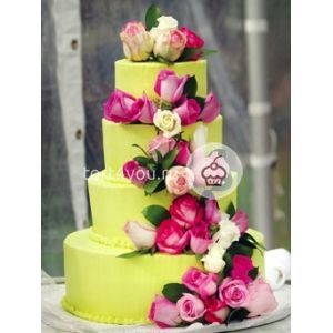 Свадебные торты с цветами - СВ3
