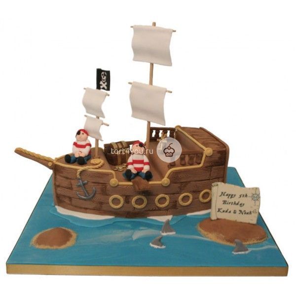 Торт "Пиратские корабли"