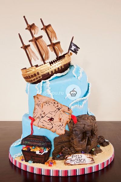 Торт "Пиратские корабли" - KR10