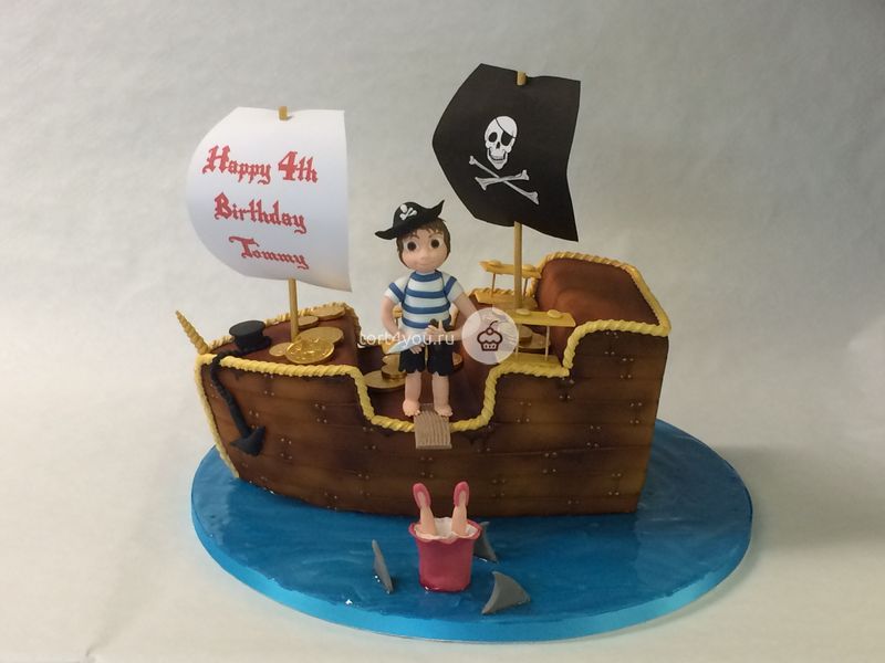 Торт "Пиратские корабли" - KR3