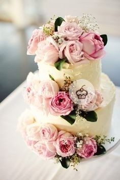 Свадебные торты с цветами - СВ12