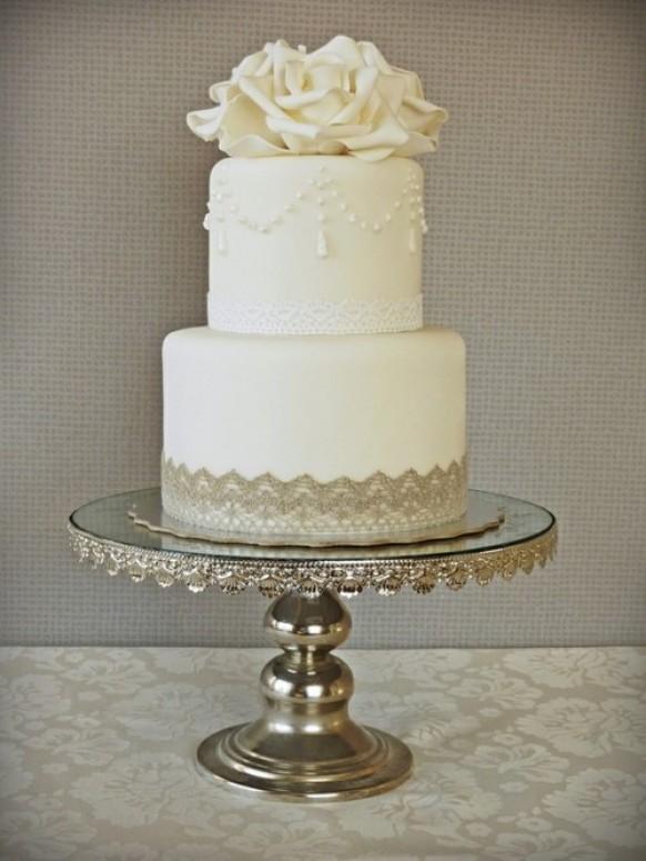 Белые свадебные торты - БТ4