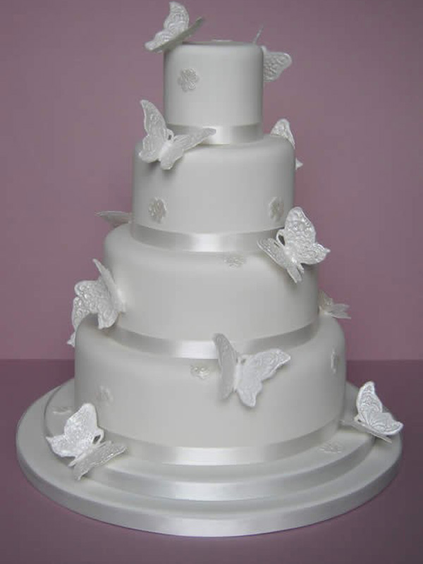 Белые свадебные торты - БТ6
