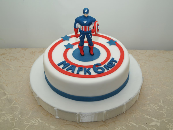 Торт «Капитан Америка» - К.Америка 6
