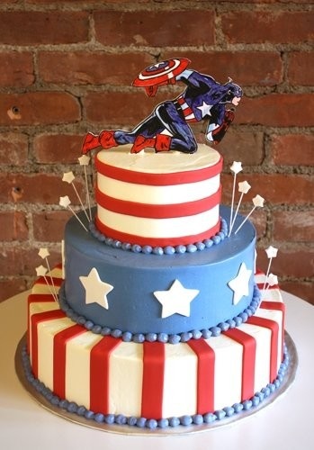 Торт «Капитан Америка» - К.Америка 9