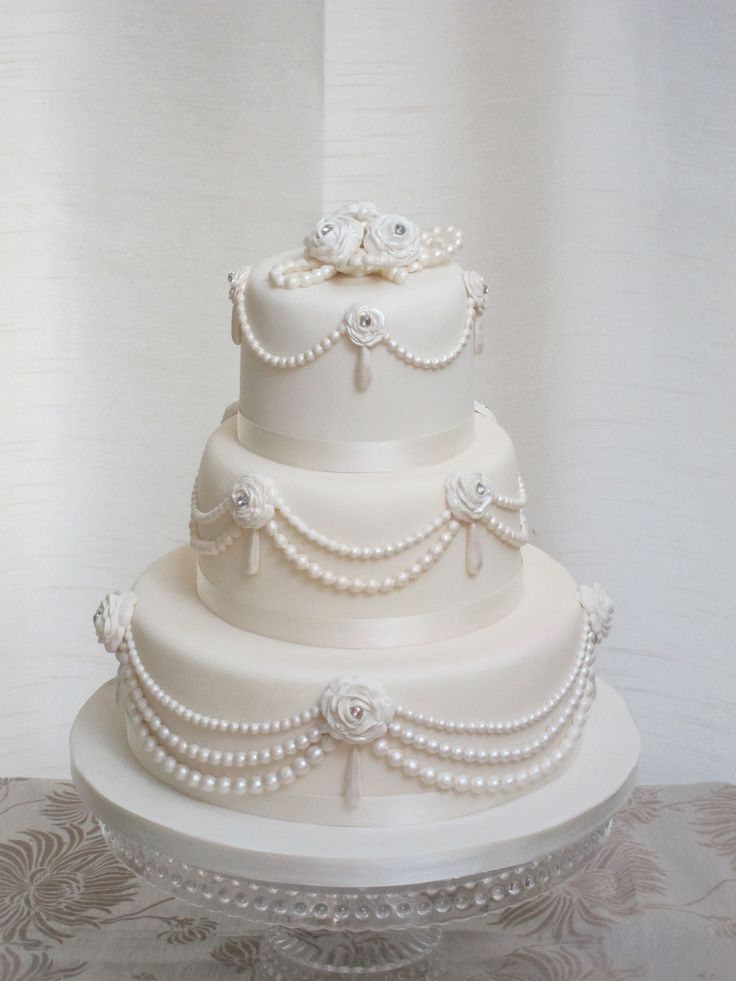 Белые свадебные торты - БТ 12