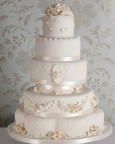 Белые свадебные торты - БТ 21