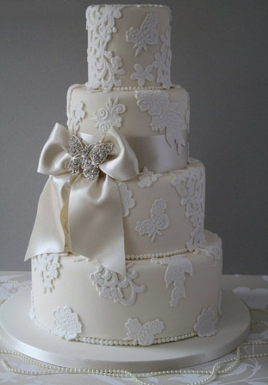 Белые свадебные торты - БТ 15