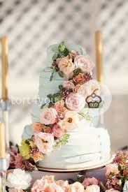 Свадебные торты с цветами - СВ11