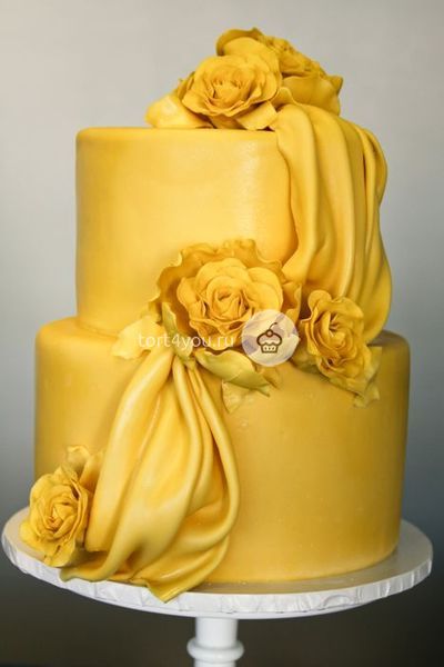 Желтые свадебные торты - ЖТ5