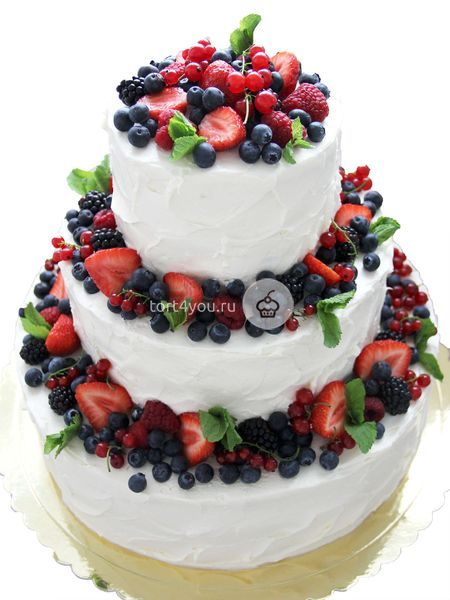 Свадебный ягодный торт - ЯС5