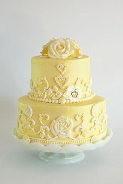 Желтые свадебные торты - ЖТ2