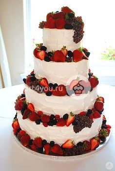 Свадебный ягодный торт - ЯС8