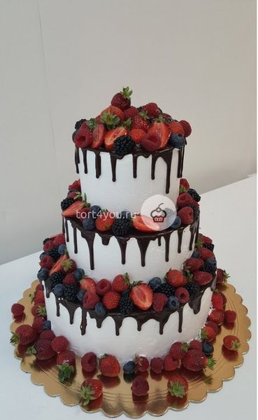 Свадебный ягодный торт - ЯС12