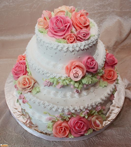 Кремовые свадебные торты - КСТ5