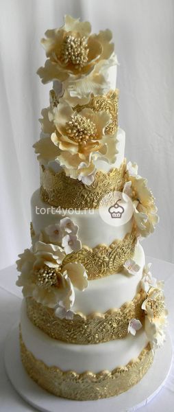 Золотые свадебные торты - GS2
