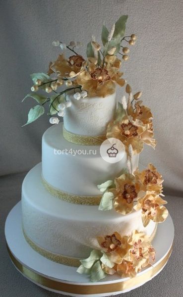 Золотые свадебные торты - GS6