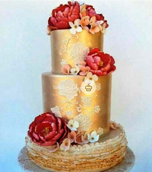 Золотые свадебные торты - GS9