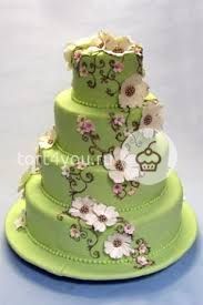 Зелёный свадебный торт - WG11