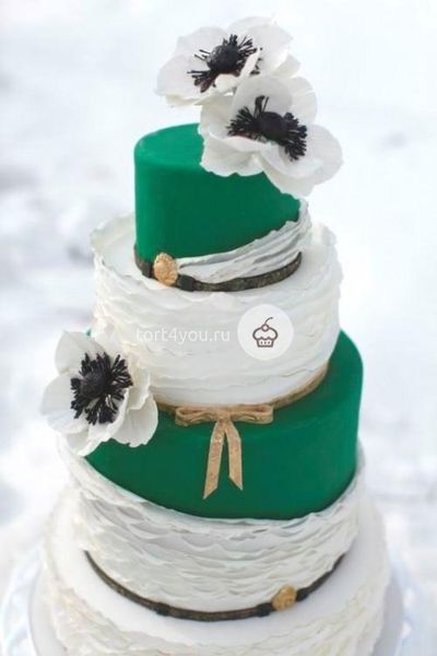 Зелёный свадебный торт - WG2