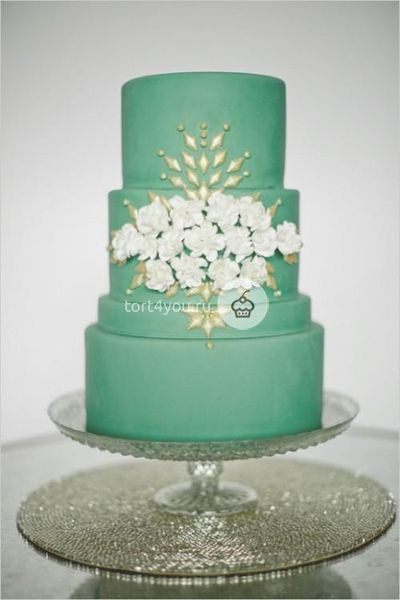 Зелёный свадебный торт - WG3