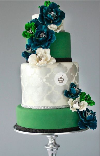 Зелёный свадебный торт - WG5