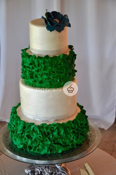 Зелёный свадебный торт - WG7