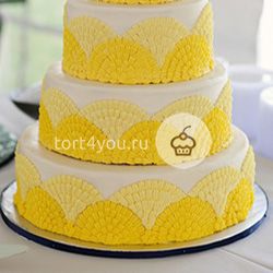 Желтые свадебные торты