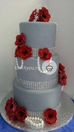 Красный свадебный торт - WR5