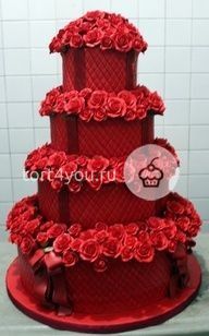 Красный свадебный торт - WR6