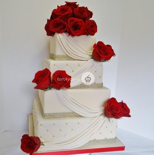 Красный свадебный торт - WR7
