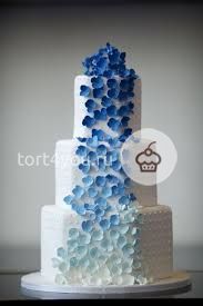 Синий свадебный торт - WB1