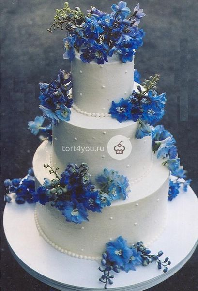 Синий свадебный торт - WB11