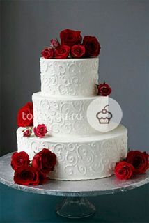 Свадебные торты с цветами - СВ13